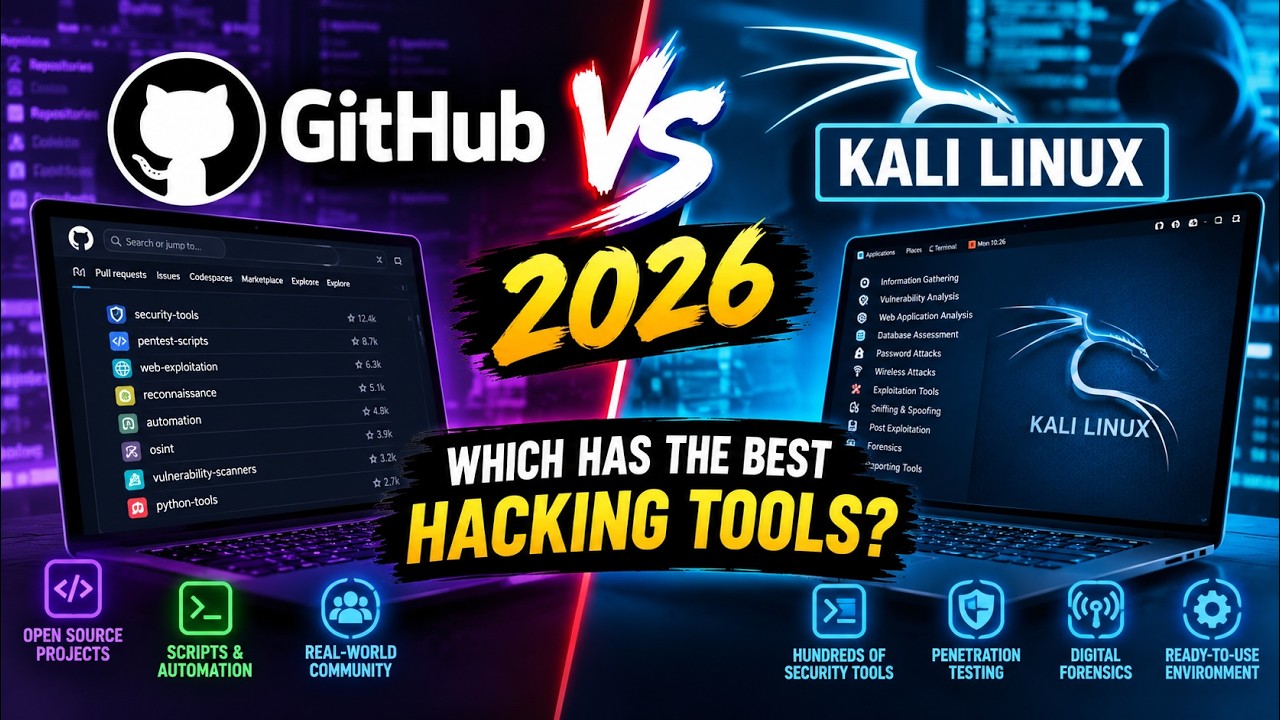 GitHub vs Kali Linux 2026 — Which Has the Best Hacking Tools?