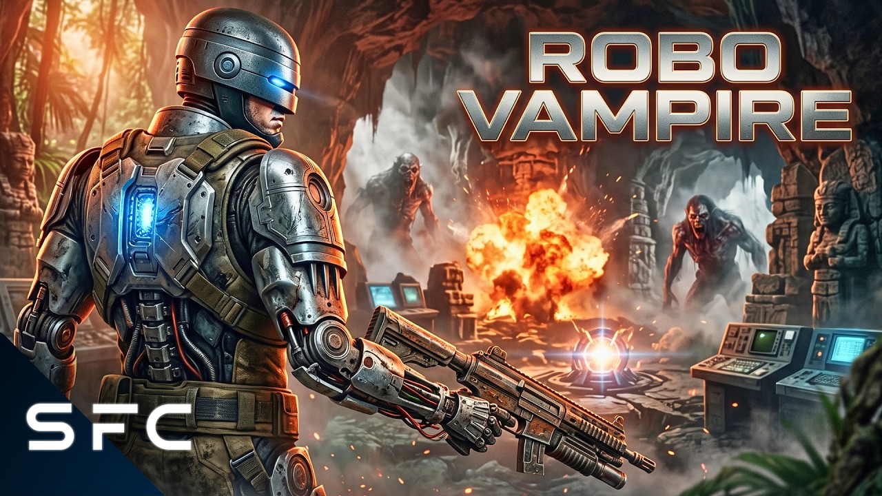 When A Cyborg Enforcer Battles Vampires | Robo Vampire | Full Retro Sci-Fi Movie