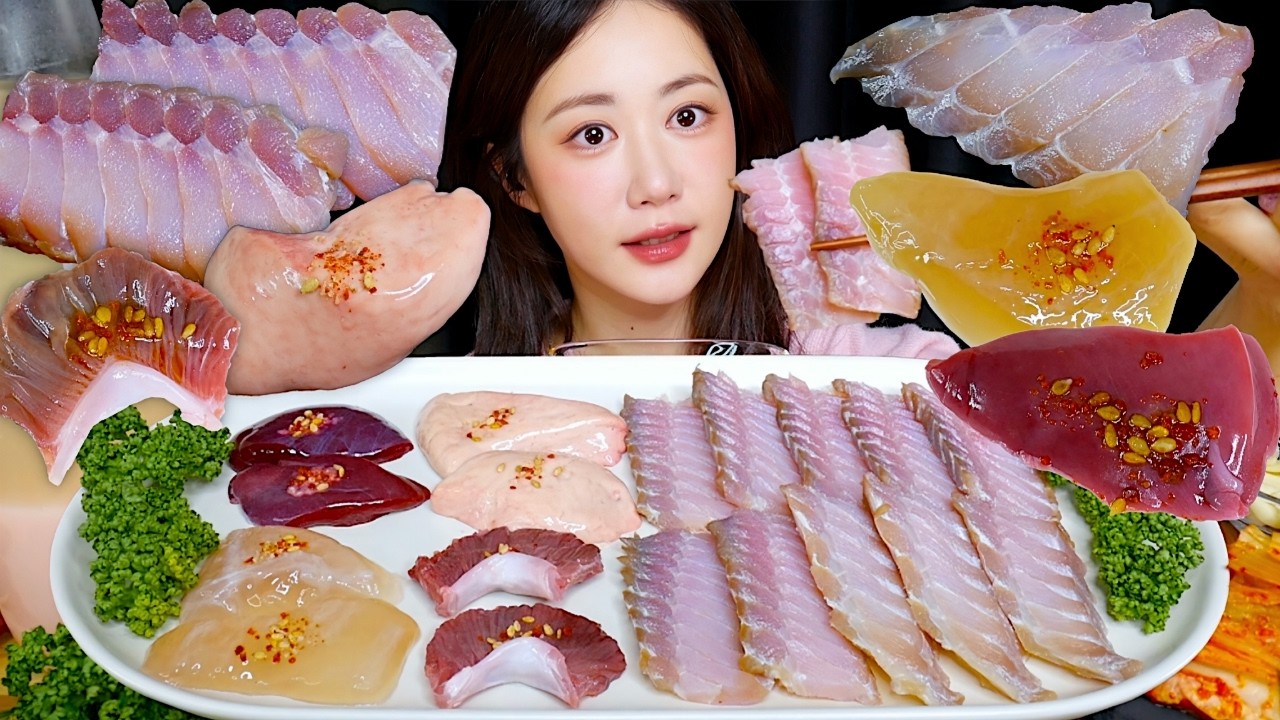 반반왔슈🙋‍♀️홍어반 특수부위반✨홍어코 홍어애 아가미 홍어 먹방💛 Fermented Skate ホンオフェ | Mukbang ASMR