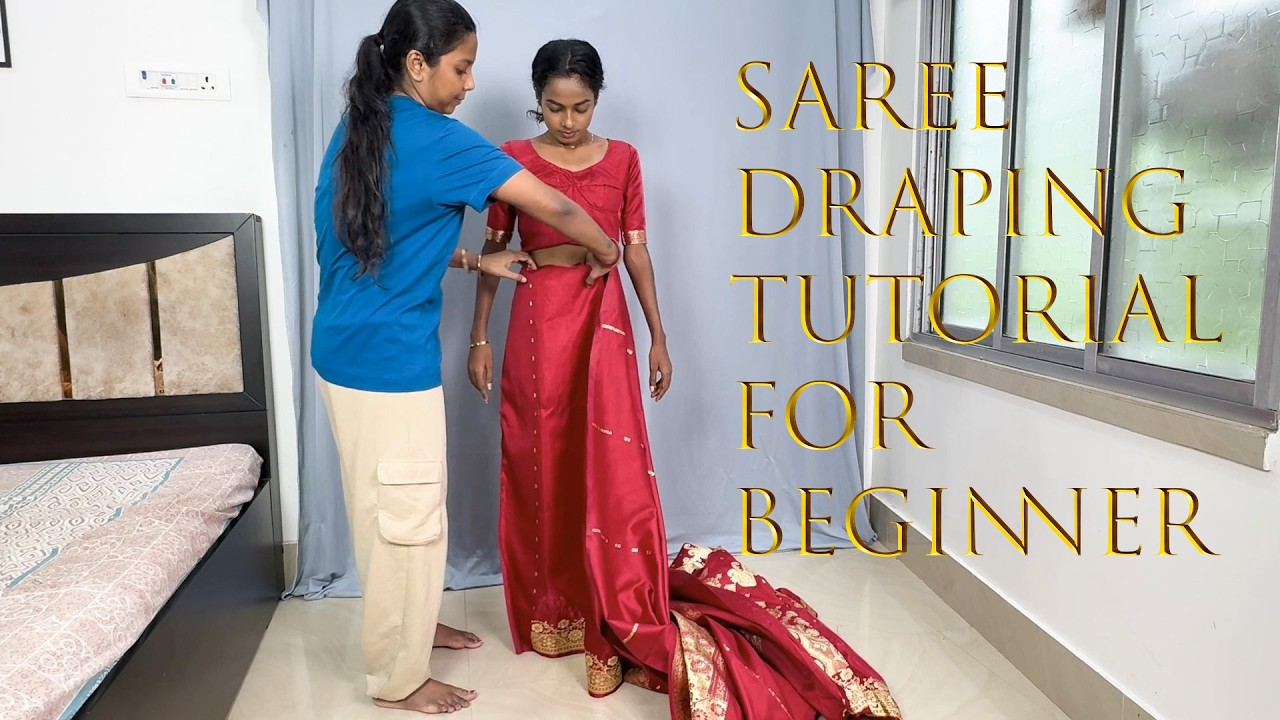 Saree Draping Tutorial For Beginners / 3 Style Saree Draping Video / Step By Step Saree Draping