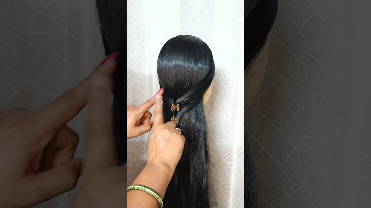 Quick & Easy open Hair Hairstyle with clawclips ✨ #shortsfeed #viralshorts #openhairstyle #hair