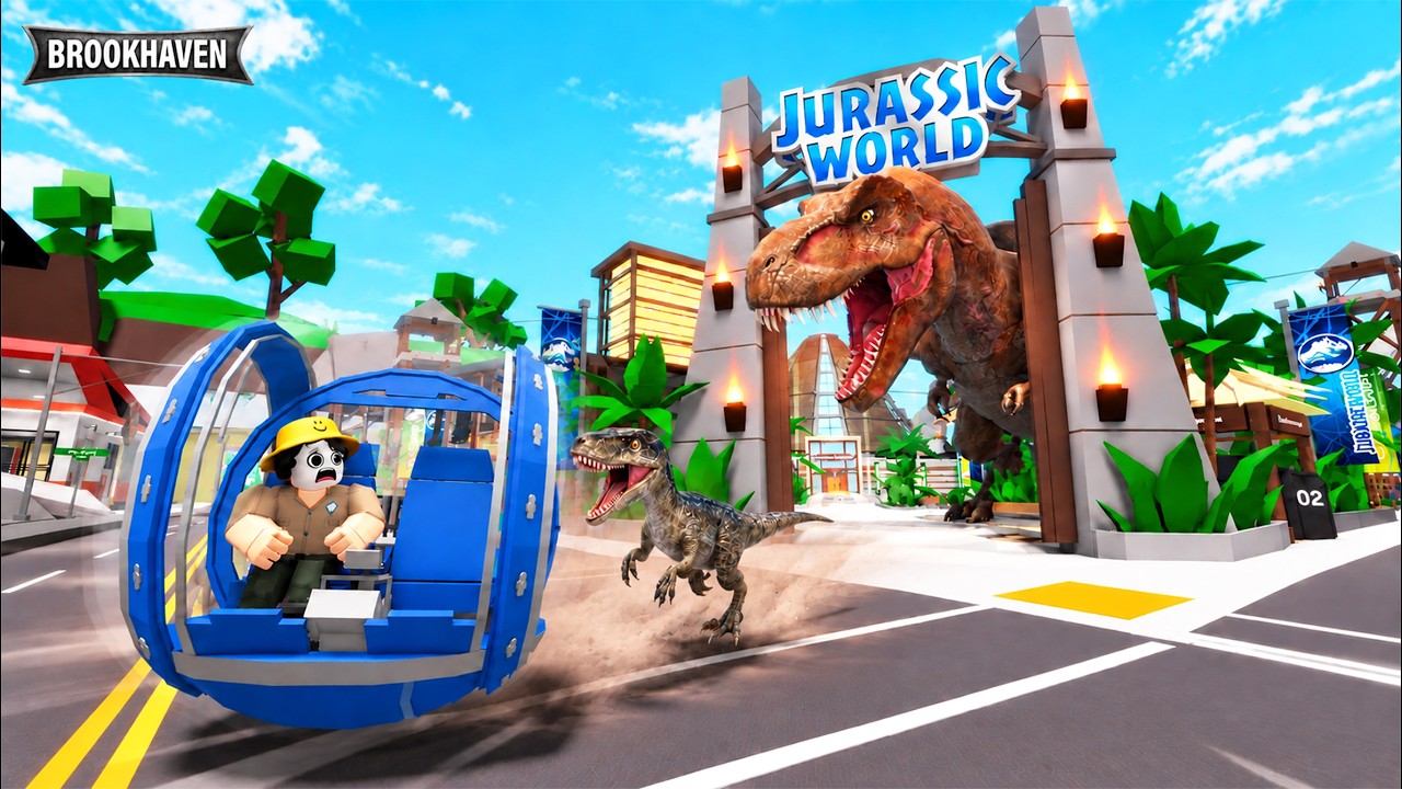 UPDATE BARU JURASSIC WORLD!! Cara Menemukan T-REX RAHASIA - Brookhaven RP