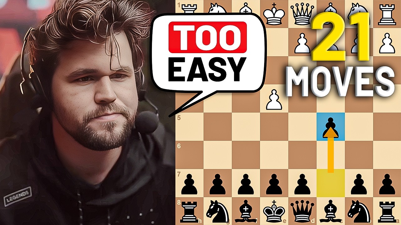 Magnus Carlsen Destroys His Opponent in Just 21 Moves!