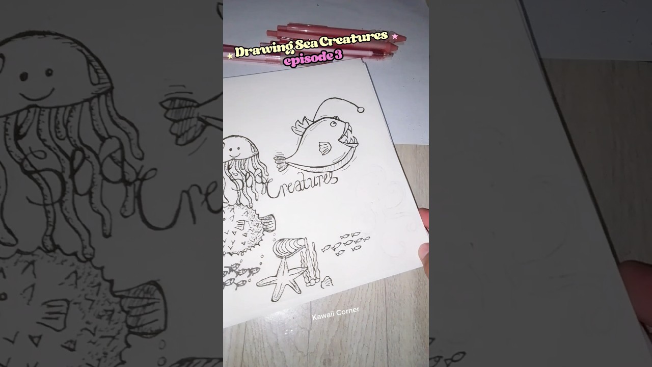 Drawing Sea Creatures Ep. 3, Drawing Sketch