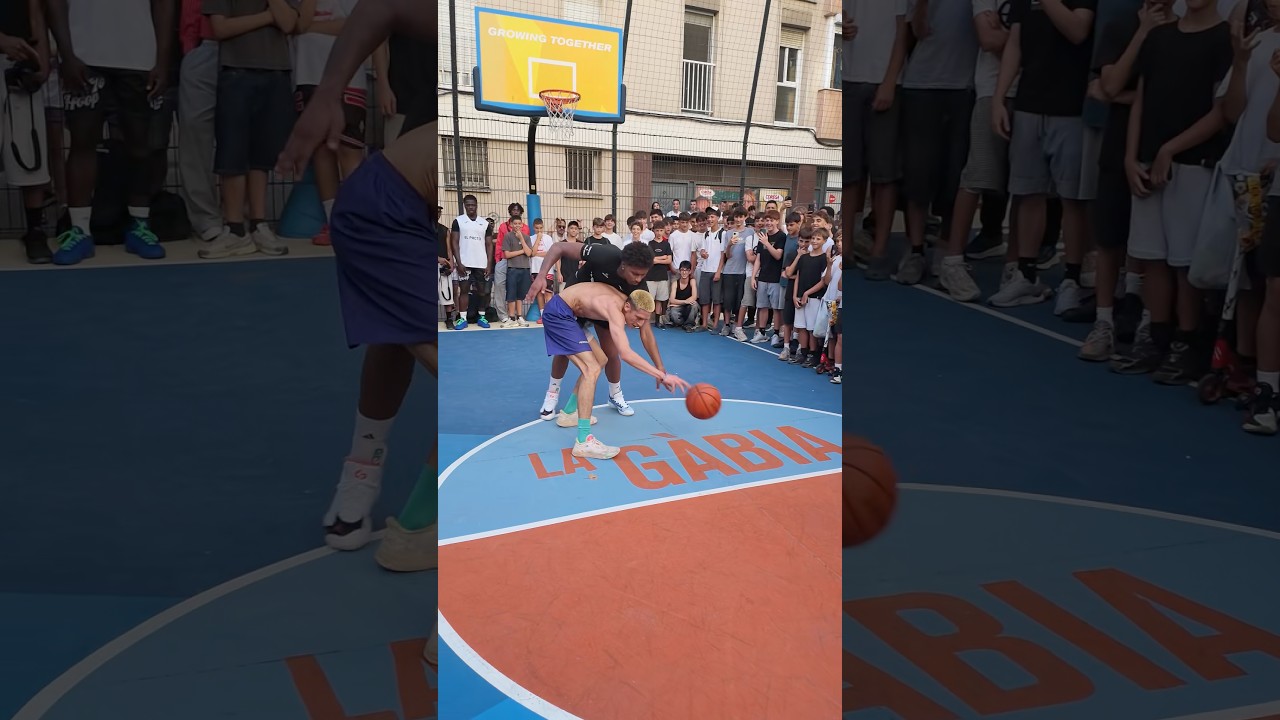 Nose Tape Can’t Save You in a 1v1 With Herson!! 🇪🇸😭 #basketball #streetball #mk