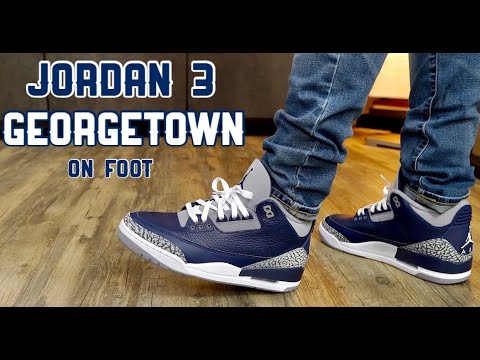 Jordan 3 Georgetown Review & On Foot
