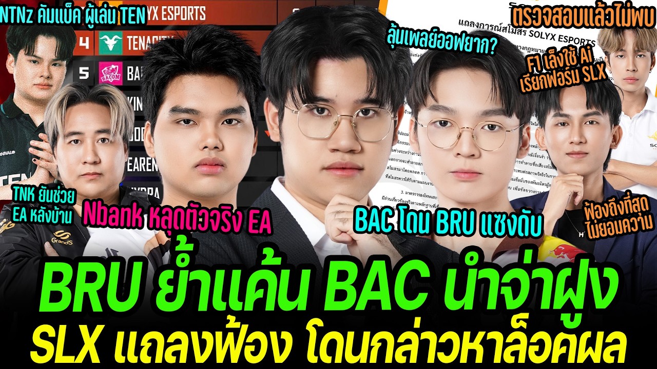 BRU ย้ำแค้น BAC นำจ่าฝูงโปรลีก | SLX แถลงฟ้อง โดนกล่าวหา ล็อคผล | Nbank หลุดตัวจริงEA | NTNz คัมแบ็ค
