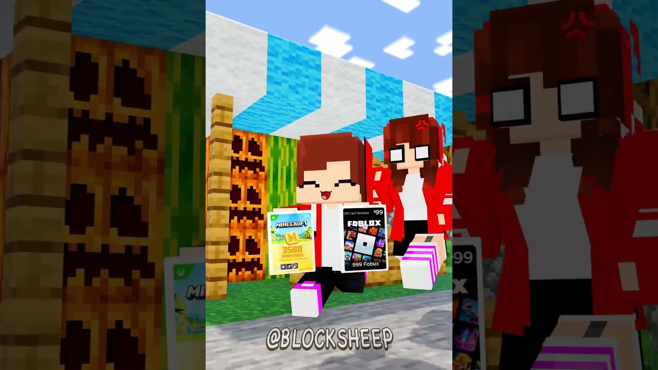 Choose Roblox or Minecraft 😆 - MAIZEN Minecraft Animation #shorts