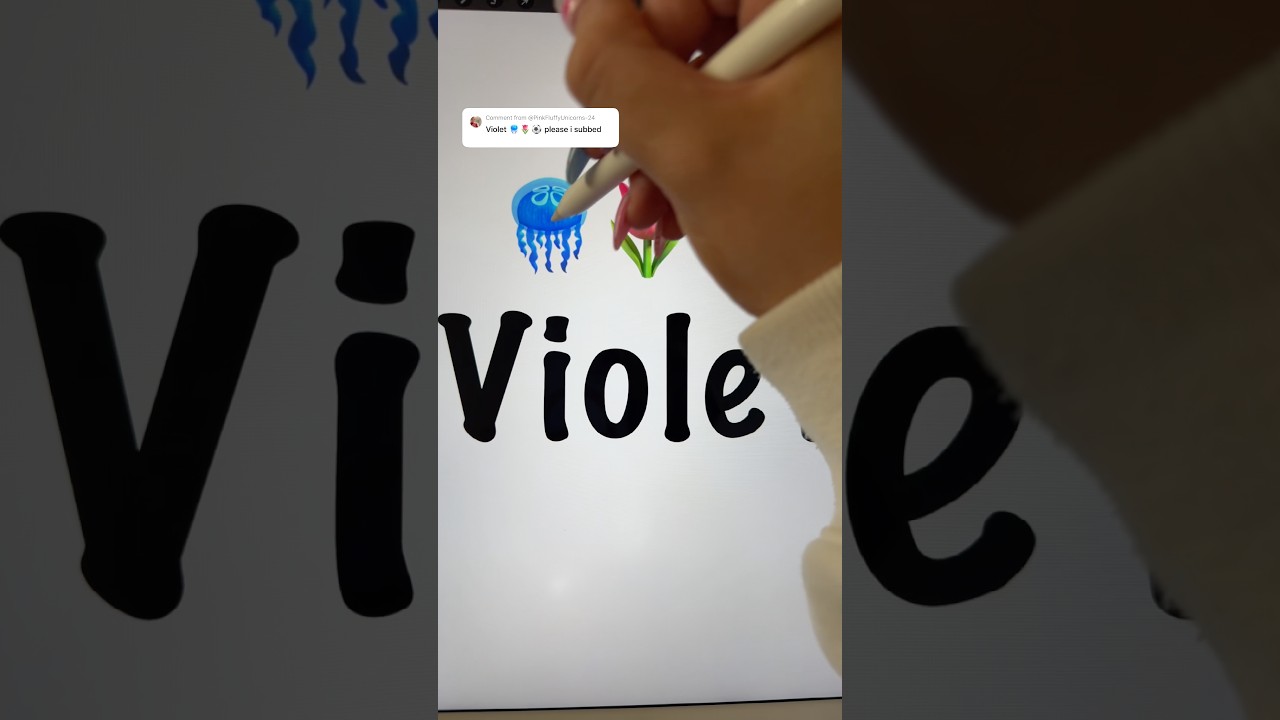 name series | violet🪼🌷⚽️ | #shorts #procreate #shortsviral #satisfying #digitalart #viral #art