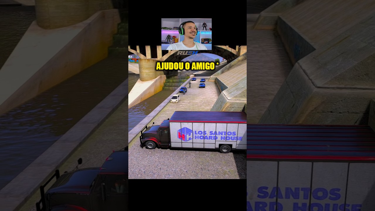 Ele nao deixou o policial passar com a viatura nessa fuga insana no gta rp #shorts #viralvideo