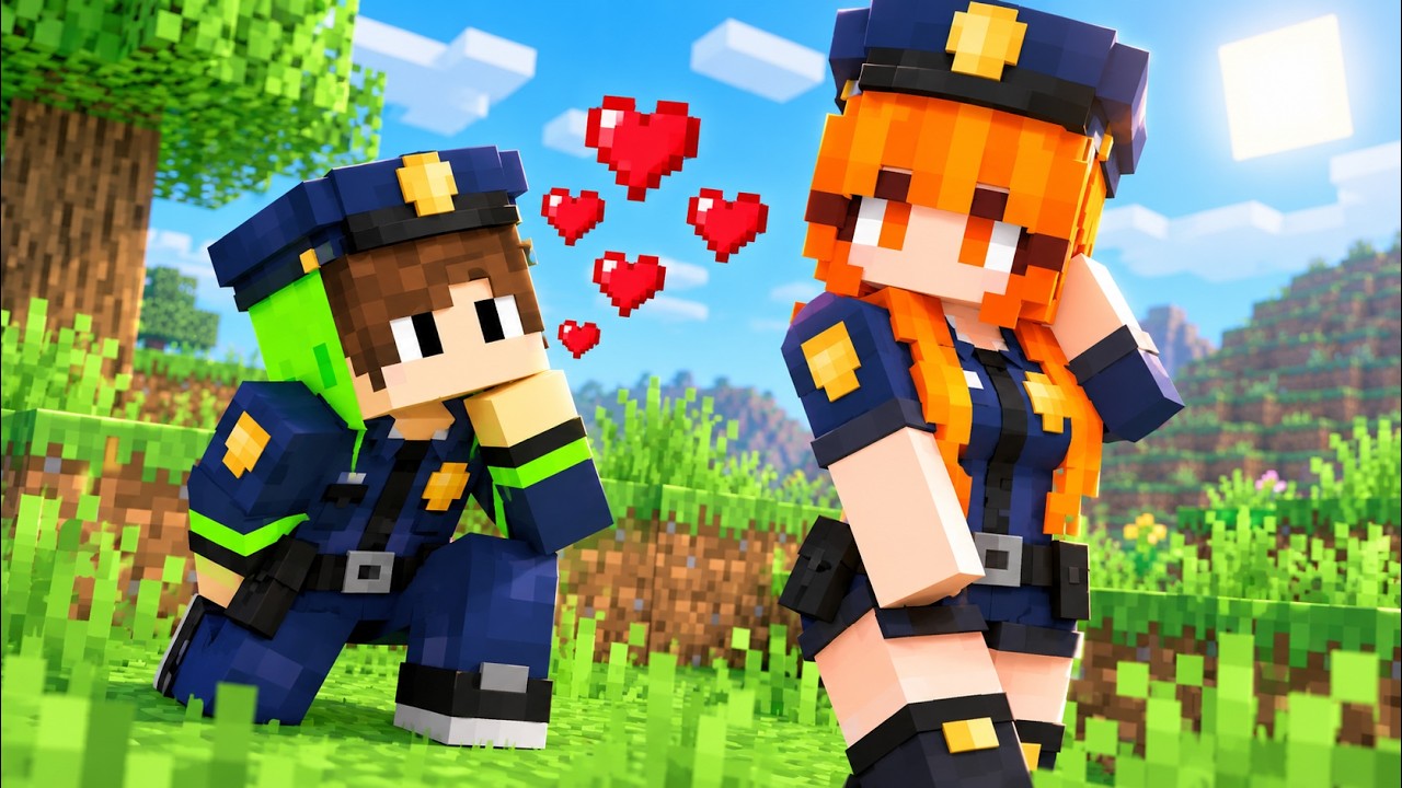 Virei POLICIAL para APAIXONAR A GAROTA POLICIAL no Minecraft!