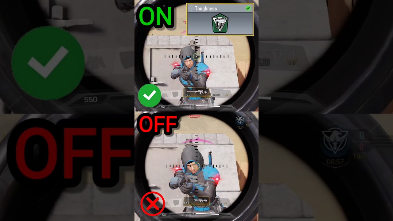Toughness Perk On vs Off in COD Mobile | Call of Duty Mobile