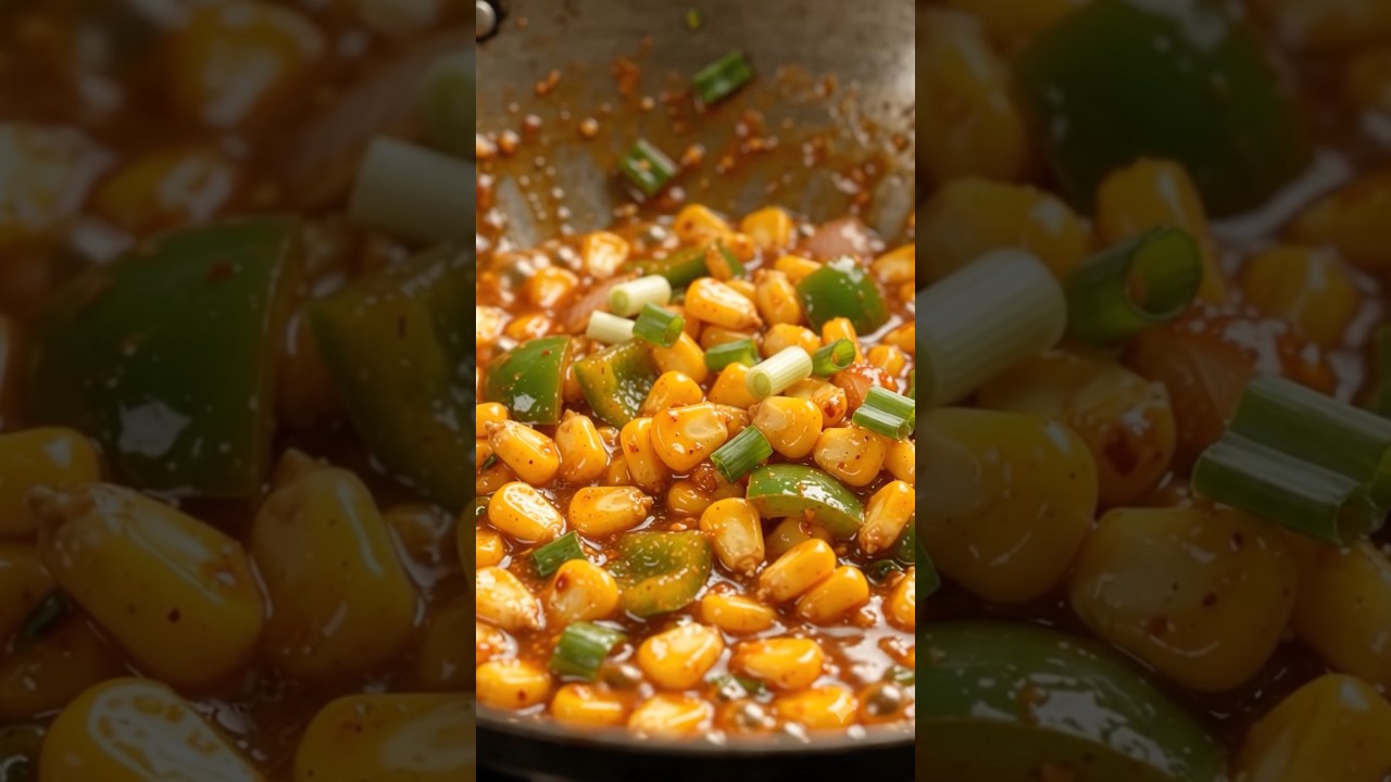 पति ने पूछा “आज क्या खास बनाया?” 😍 पत्नी ने बना दिया ये Crispy Chilli Sweet Corn 🌽🔥 #shorts
