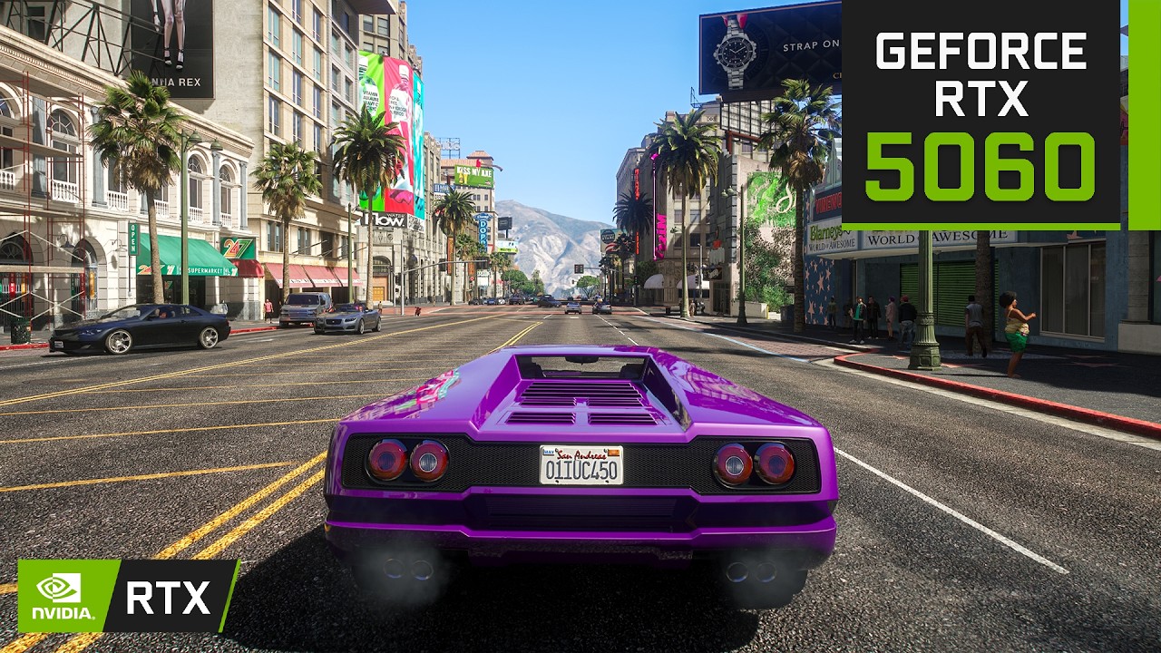 Grand Theft Auto V Enhanced | RTX 5060 + R7 5700X ( 4K, 1440p, 1080p All Settings )
