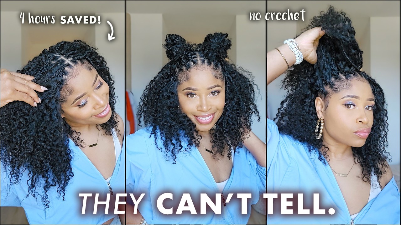 This Boho Braid Hack Saved Me 4+ Hours! 🙌🏽 (DIY full head braids install) ft Ywigs