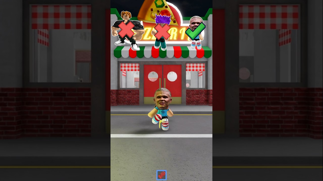Bacon vs Thanos vs Haaland escape Papa Pizza Pizzeria #roblox #shorts