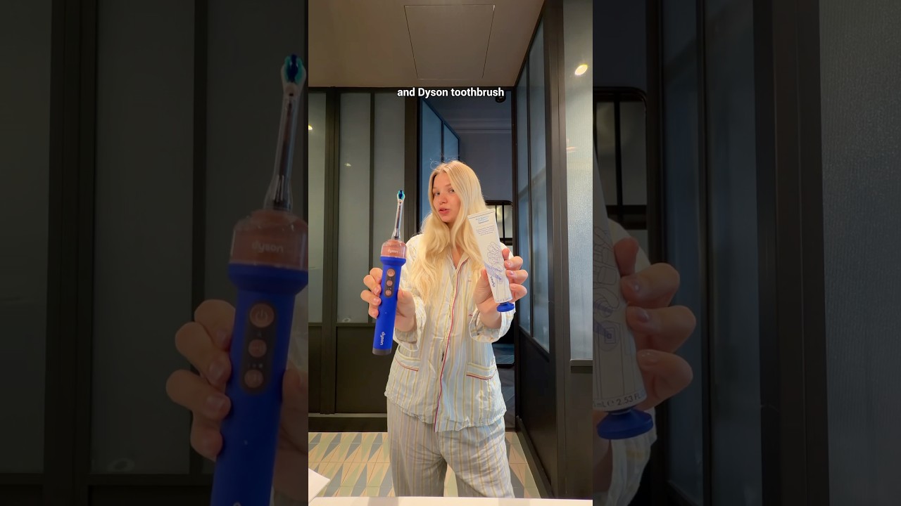 Trying the new Dyson camerajet toothbrush 🦷🩵 #shorts AD / GIFTED