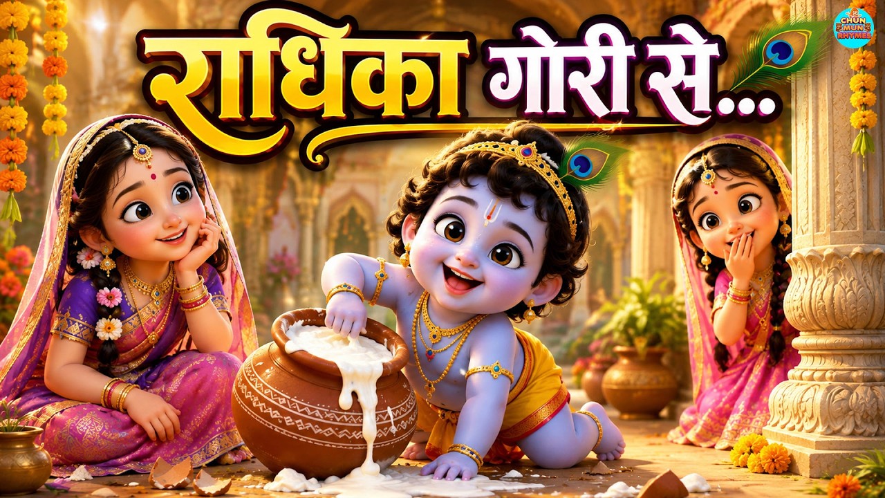 Radhika Gori Se Bhajan | राधिका गौरी से ब्रज की छोरी से | Maiya Krade Mero Byah |Little Krishna Song