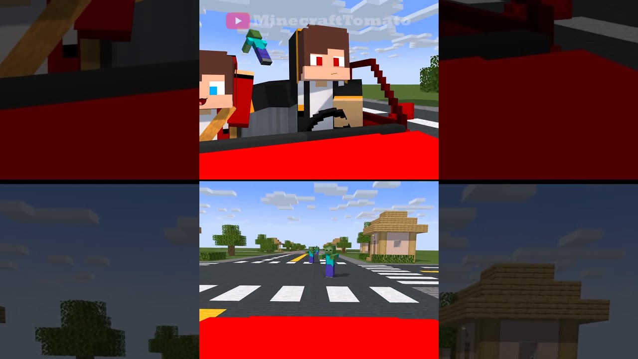 JJ vs Sister Drive 💀🥴 - MAIZEN Minecraft Animation