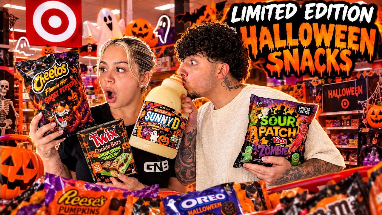 WE TRIED EVERY LIMITED EDITION HALLOWEEN SNACK FROM TARGET!!