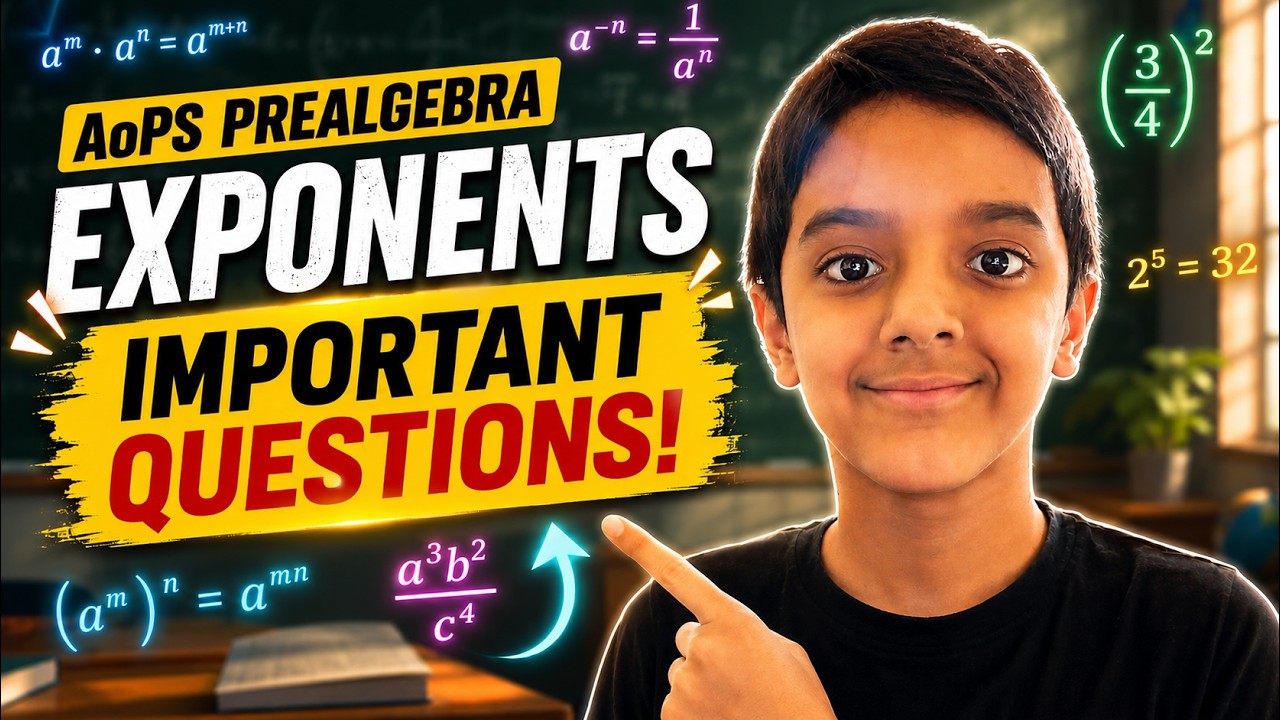 Master AoPS Prealgebra: Exponents (Hard Problems Solved!) #aops #prealgebra #exponents