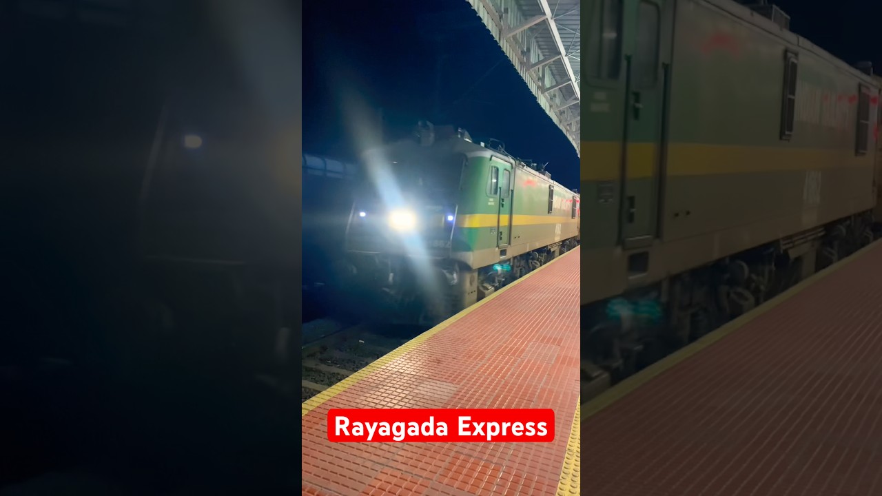 Rayagada Express with Green Monster WAG9 #shorts #wag9 #icftrain #rayagada #guntur #traingadi