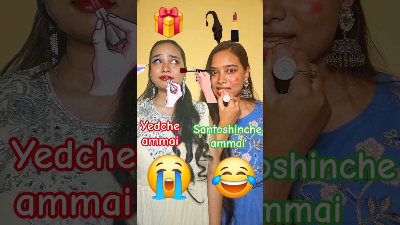 makeup challenge #shorts #telugu #fun #funny #viralshorts #trendingshorts #makeup