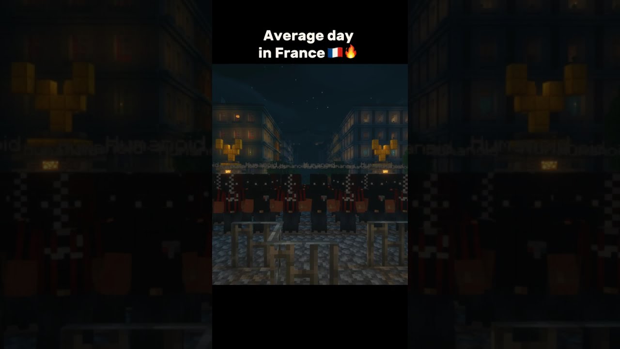 Average day in France 🇫🇷🔥 #shorts #minecraft #gaming