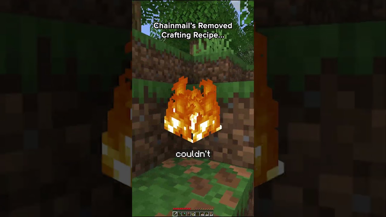 Chainmail’s Removed Crafting Recipe… @minecraft #minecraft