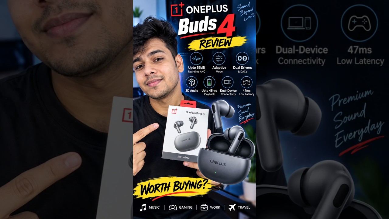 OnePlus Buds 4 Review 🔥 55dB ANC + Dual Driver + 45Hrs Battery | Best TWS?