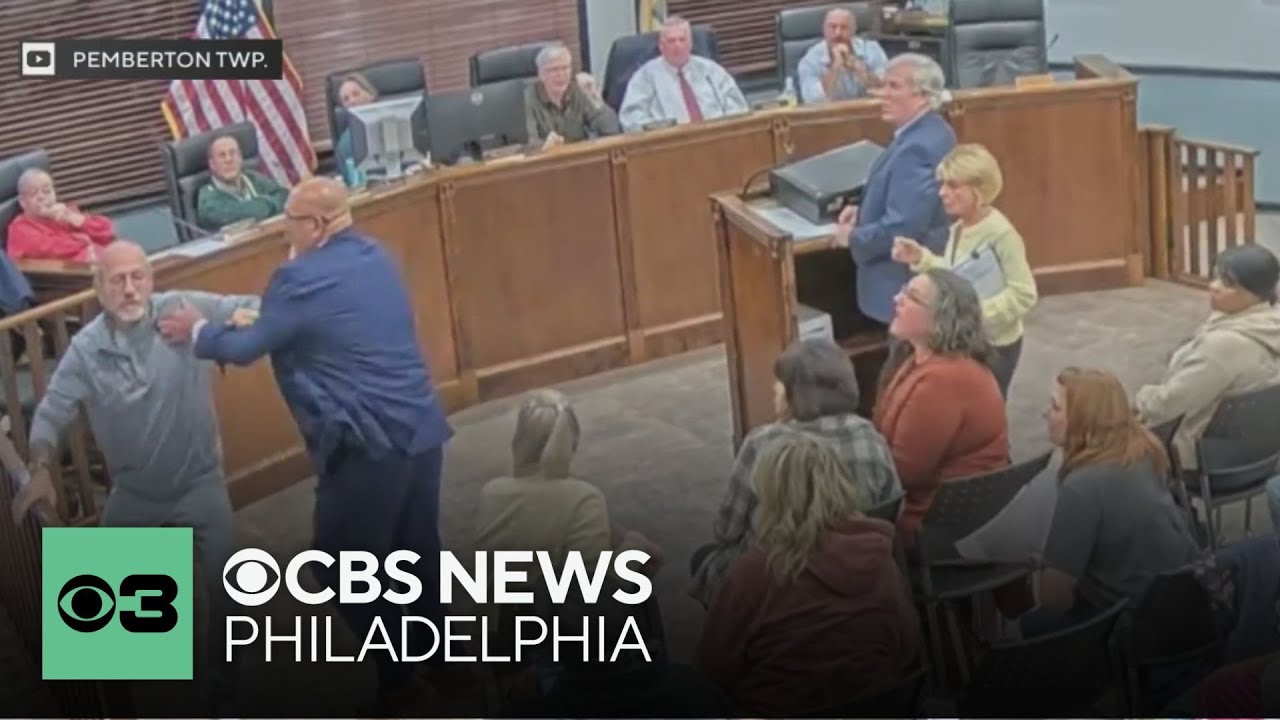 Pemberton, New Jersey mayor charges at someone during heated council meeting