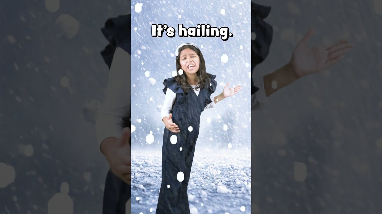 Weather Vocabulary for Kids 🌦️ | Thunder, Snow, Rain, Freeze & Hail | Vidya Connection #shorts