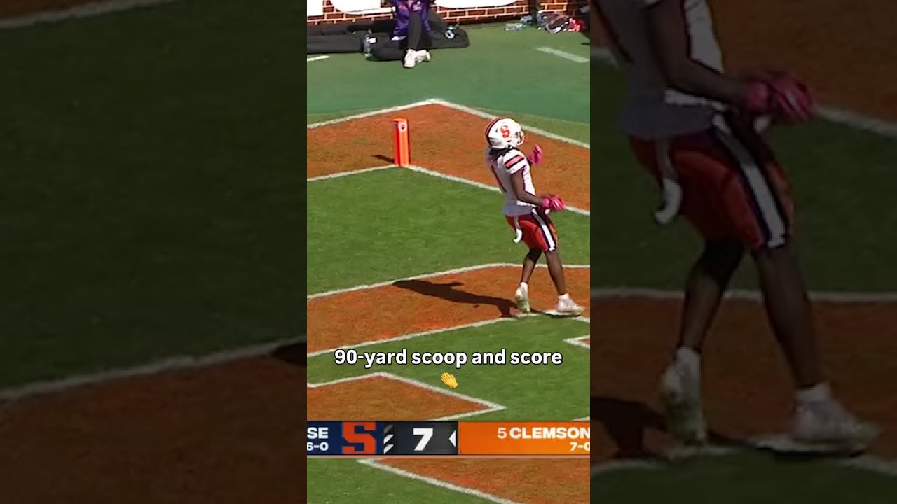 No one was going to catch him 🫨 #syracuse #cuse  #football #accfootball #collegefootball #sports