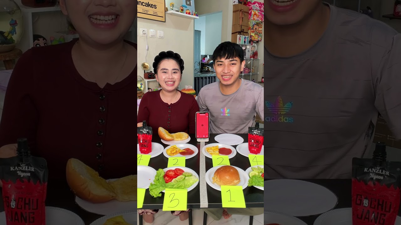 BIKIN BURGER LAGIII😆😋 #mifftwills #challenge #couplecomedy #funny #relationship