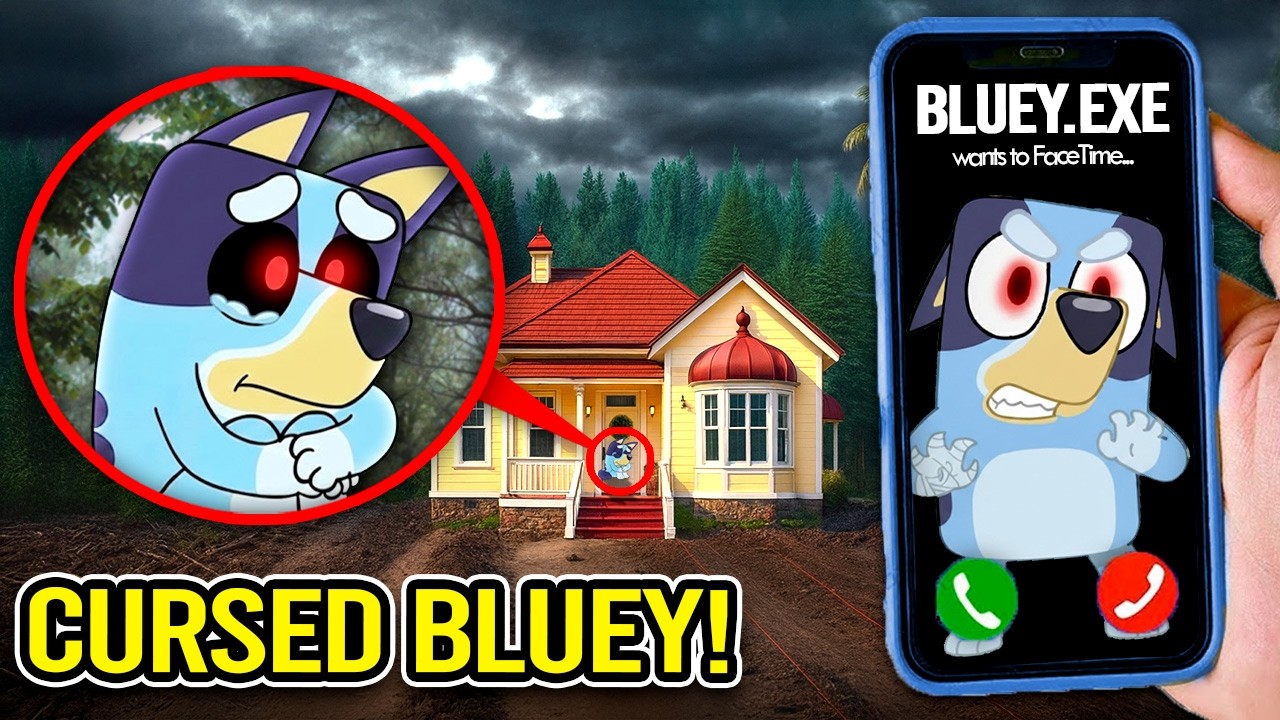 I SPENT THE NIGHT INSIDE BLUEY'S HOUSE IN REAL LIFE!! (SHE FOUND ME)