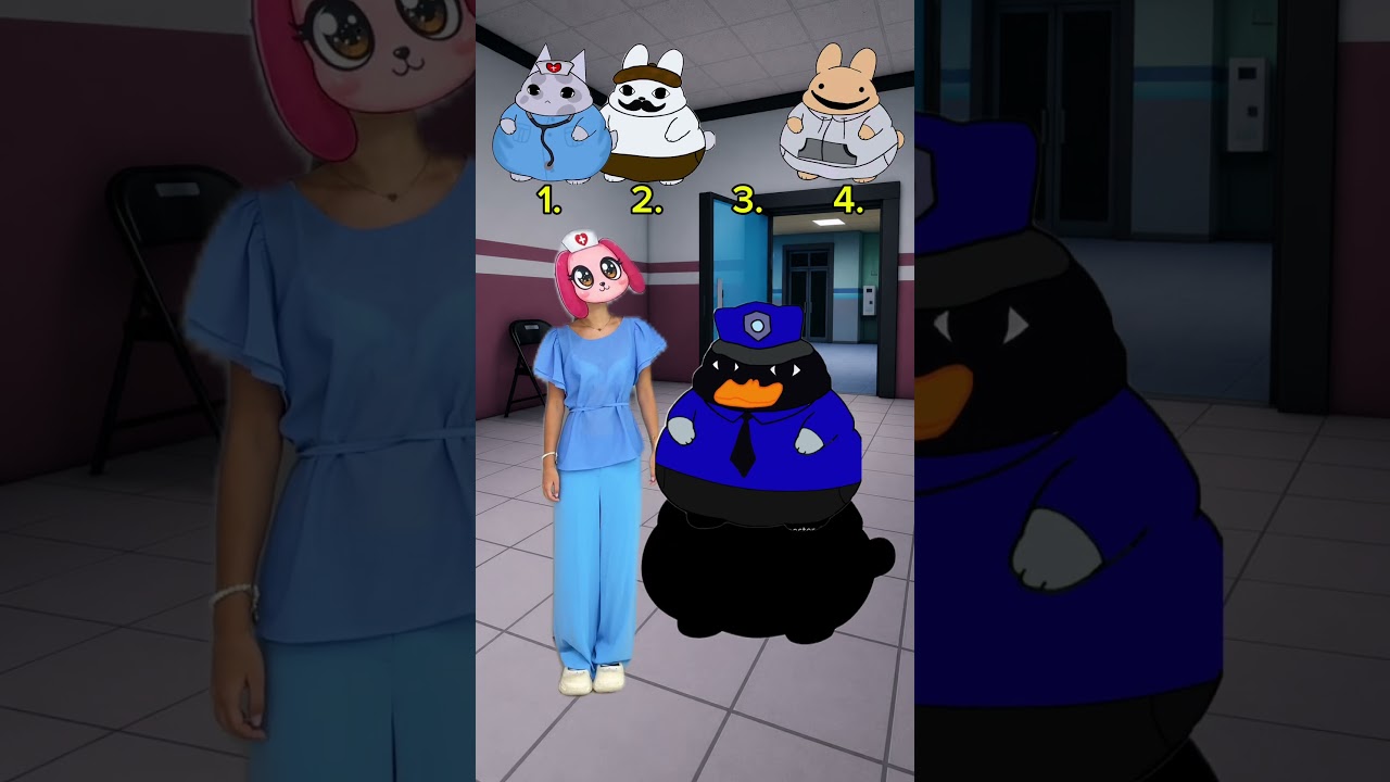 NURSE & FAT CHARACTER SHADOW PUZZLE #youandmeshow #robloxshorts #animalhospital #roblox