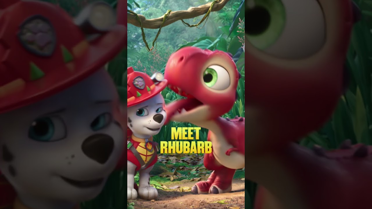 Something cute is coming to the big screen. 🦖 😍 Don't miss Rhubarb in #PAWPatrolMovie on FRIDAY.