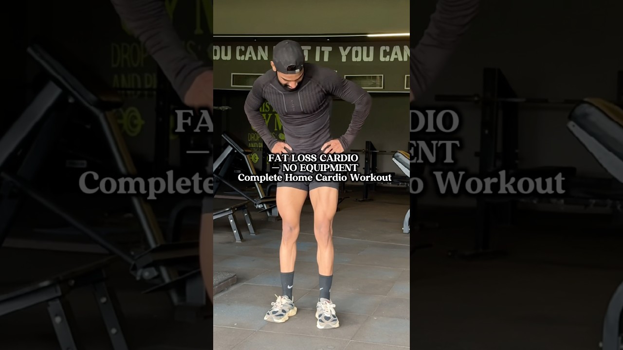 Fat Loss Cardio at Home|No Equipment 🔥Comment “COACHING”for personalised fat loss guidance.#fatloss