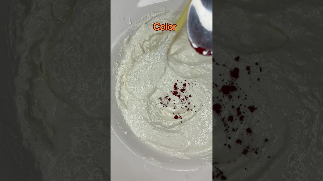 Adding orange natural powder to color macarons#Macarons #ASMR #Baking #Food  #OrangeVibes