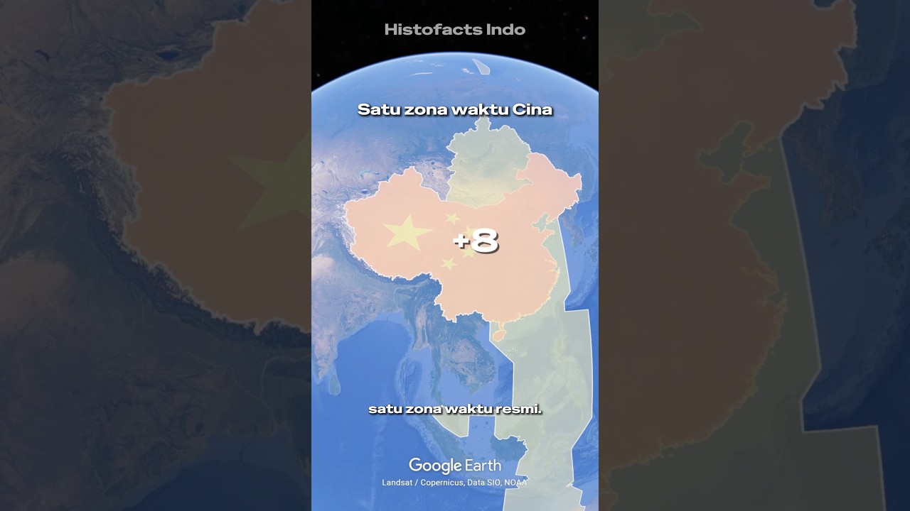 Kenapa Cina hanya punya 1 zona waktu? #shorts #geography #animation
