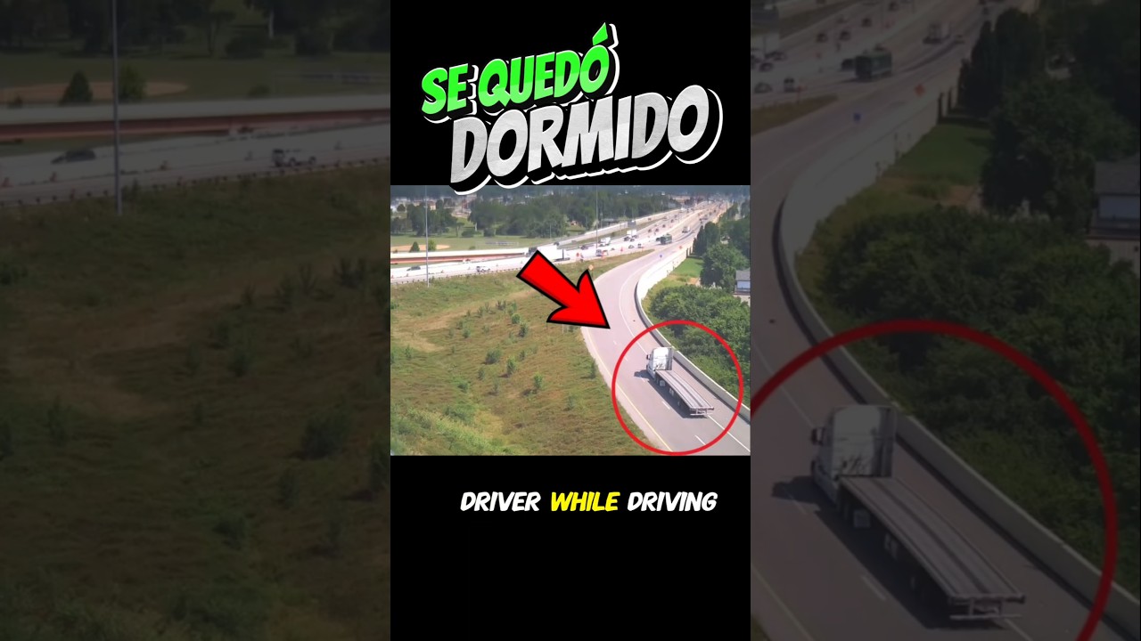 ¡Trailero Se Queda Dormido! 😱 #Shorts #Viral #Camiones #Traileros