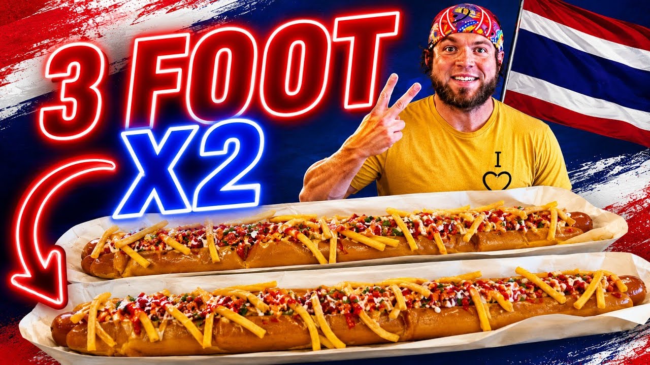 MOST CAN'T FINISH ONE... I ATE TWO 3 FOOT DEVIL DOGS IN THAILAND!