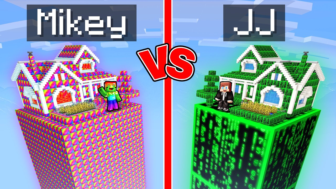 Mikey OP vs JJ HACKER Chunk Battle (Maizen Minecraft)