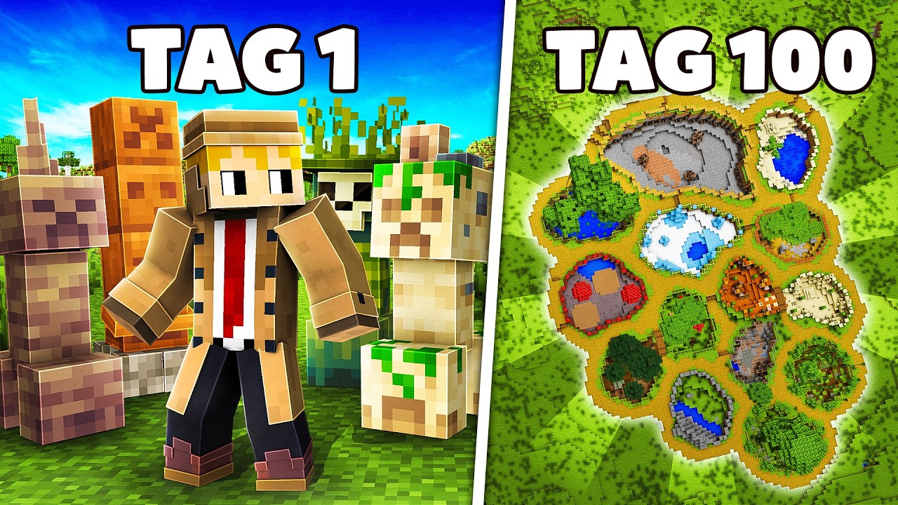 Ich habe 100 TAGE einen CREEPER ZOO gebaut in Minecraft Hardcore!