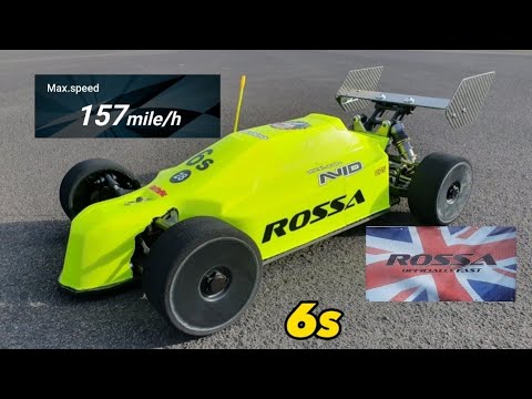 Hobao RC Speedrun 6s 1/8 buggy 156.75 mph on traps, 157mph on gps at Rossa UK