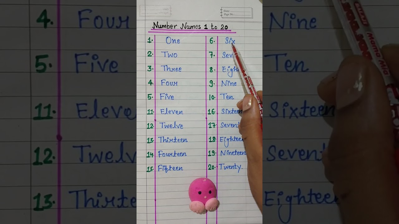 Number name 1 to 20 #numbers #name #counting #study #kids #learning #viral