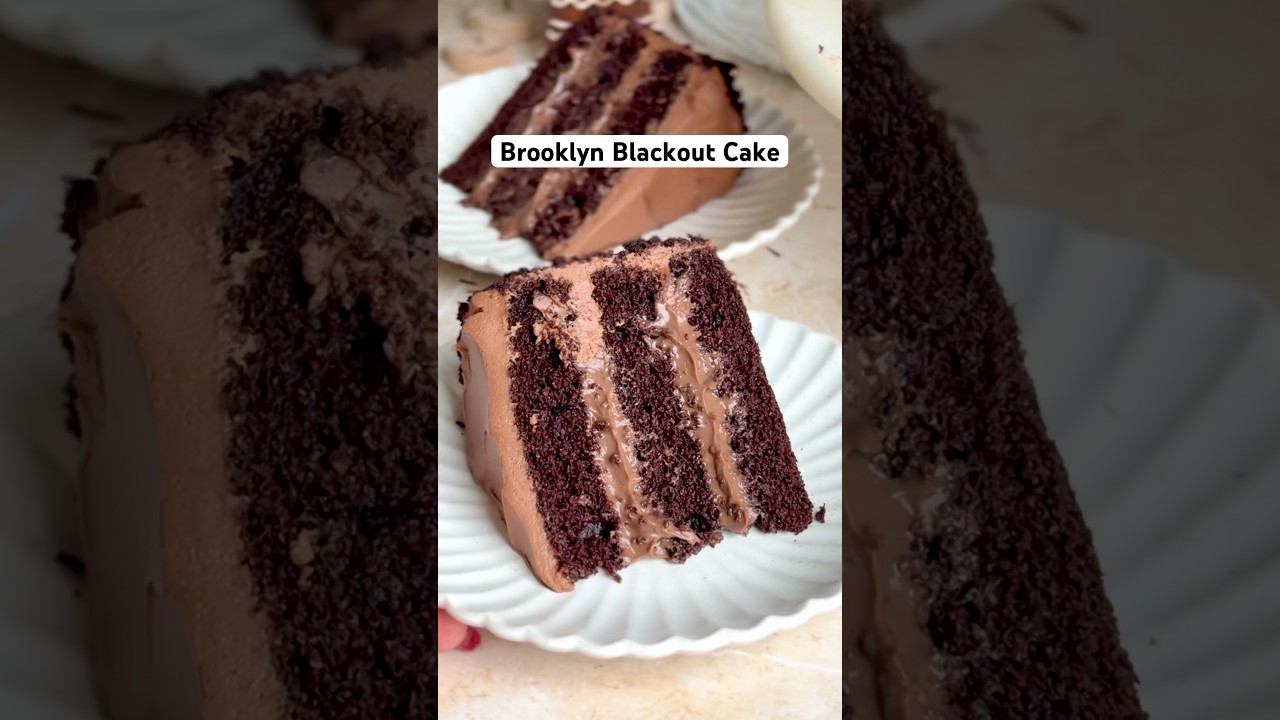 The 1️⃣ chocolate cake in the world: BROOKLYN BLACKOUT CAKE! You’re not ready 🤤 #chocolatecake