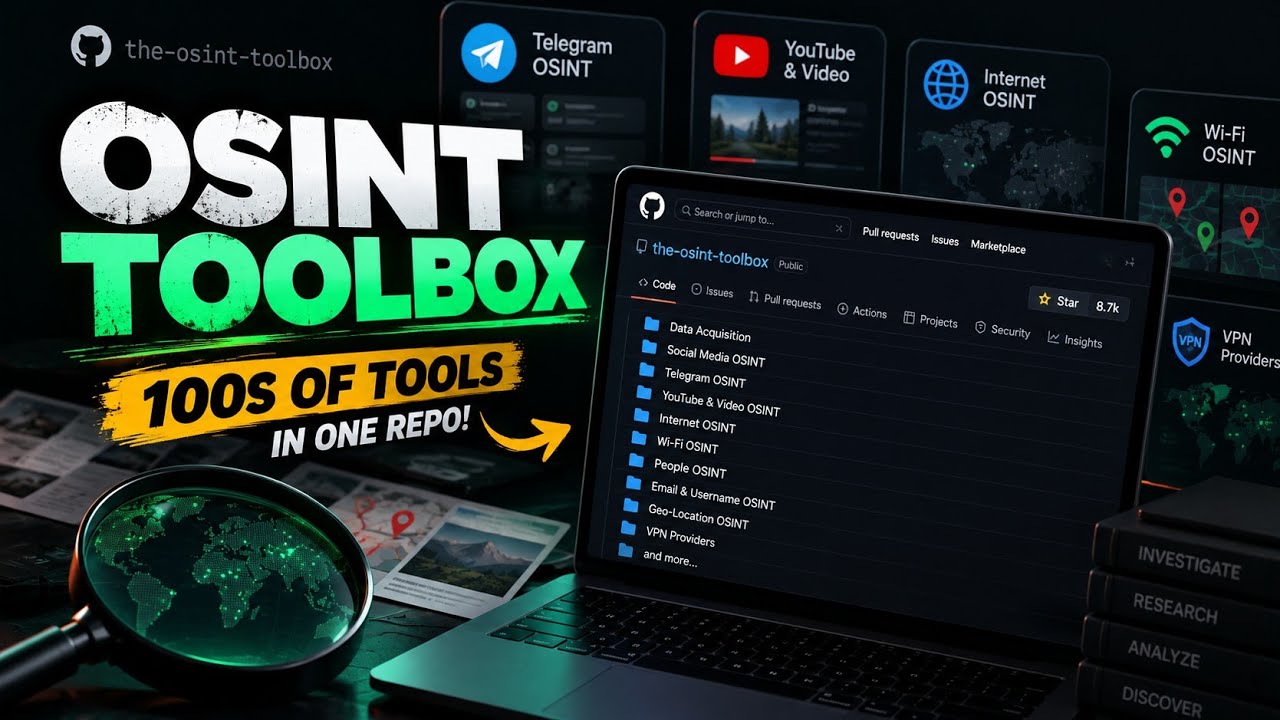 100s of OSINT Tools in ONE GitHub Repo! 🔥 (OSINT Toolbox)