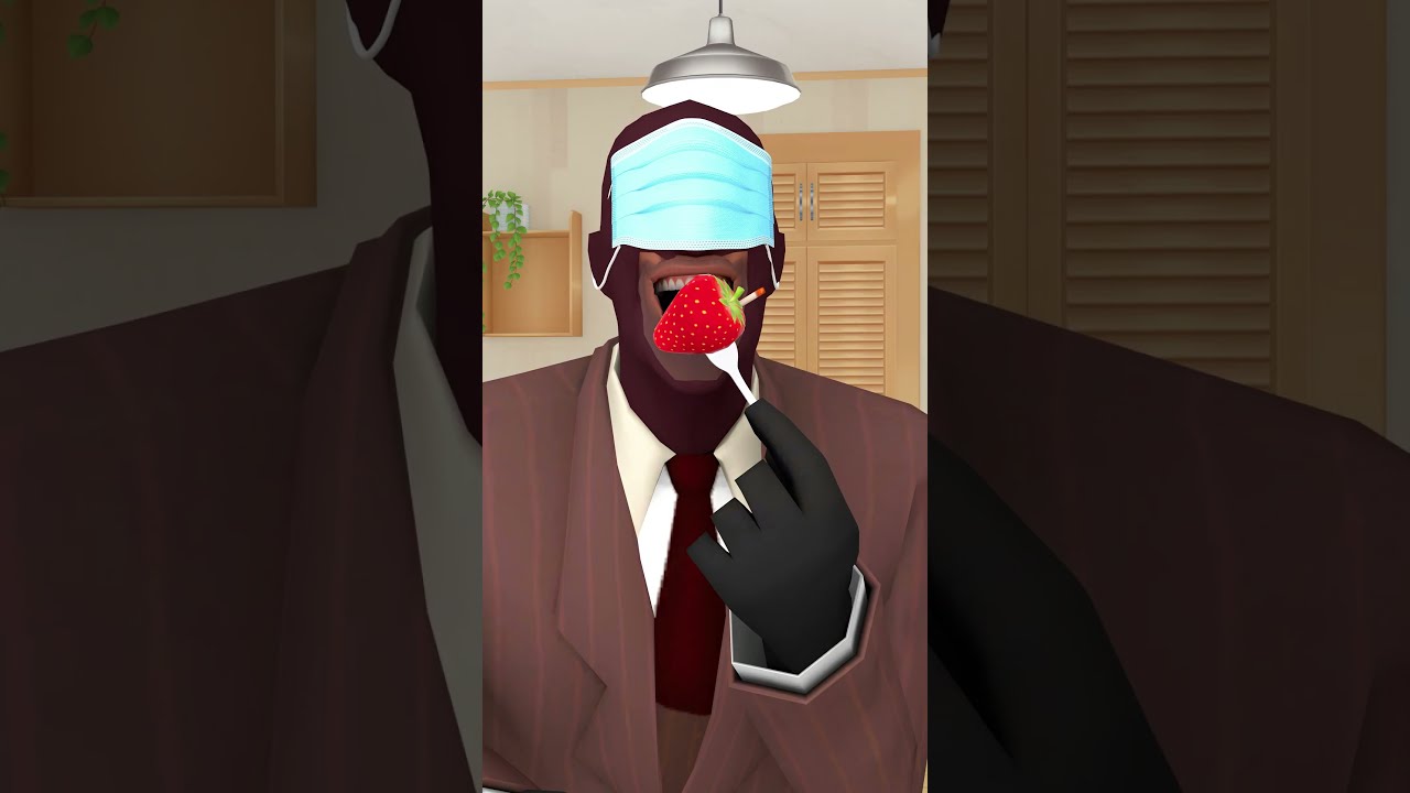 Spy eats a strawberry 🤣 😂👶 #tf2 #animation #memes