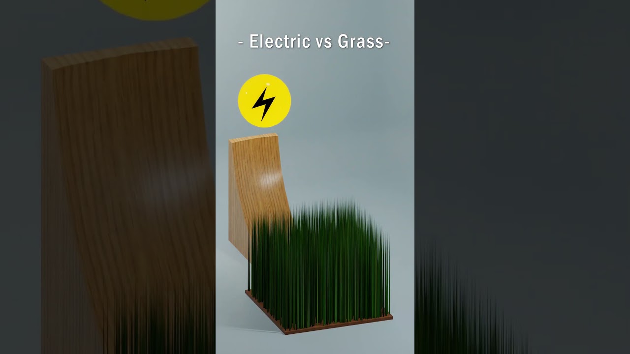Energy Ball vs Grass Physics Simulation #physics